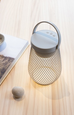 Logo trade promotional products picture of: Aurora RCS recycled plastic USB re-chargeable table lamp